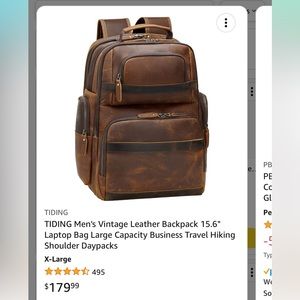 Leather backpack